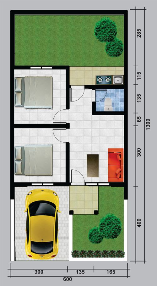foto denah rumah tipe RS. 36/78 perumahan Sentraland Residence