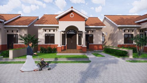 foto tampak rumah tipe CLASSIC-70 perumahan PONDOK KELAPA