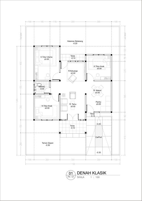 foto denah rumah tipe CLASSIC-70 perumahan PONDOK KELAPA