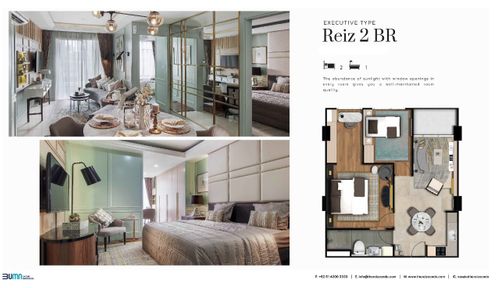 foto tampak rumah tipe Reiz 2BR perumahan Apartemen The Reiz Condo Medan