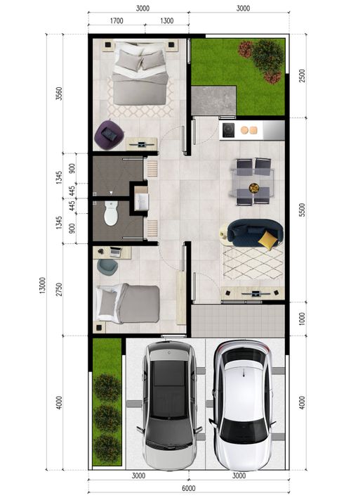 foto denah rumah tipe SENOPATI MANSION perumahan GRAND RESIDENCE CITY