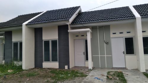 foto tampak rumah tipe New Bougenville perumahan The Quality Riverside