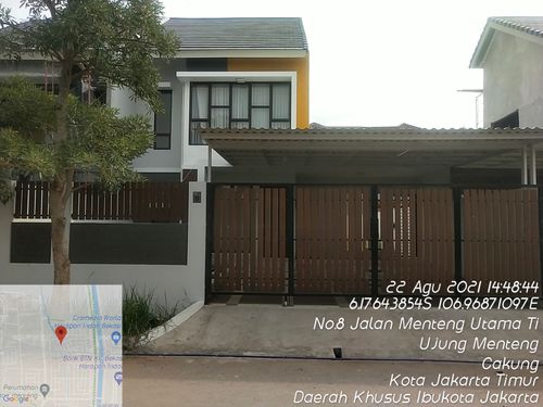 foto tampak rumah tipe Grand Mezzano perumahan Metland Menteng