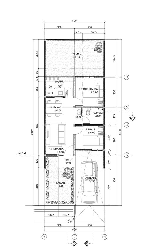 foto denah rumah tipe 45/99 perumahan BUMI SILIWANGI