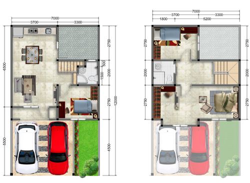 foto denah rumah tipe Valentino perumahan Givency One Tahap III