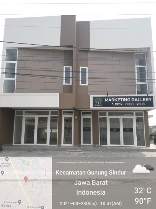 foto tampak rumah tipe 90/45 perumahan RUKO PERUMAHAN CENDANA 88