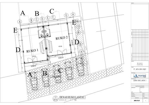 foto denah rumah tipe 90/45 perumahan RUKO PERUMAHAN CENDANA 88