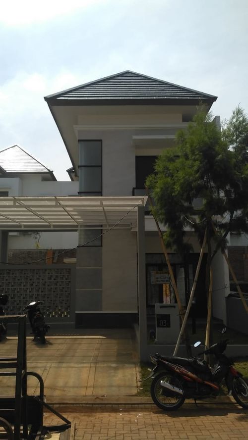 foto tampak rumah tipe Dirgamaya perumahan Kedaton Park Tahap 1