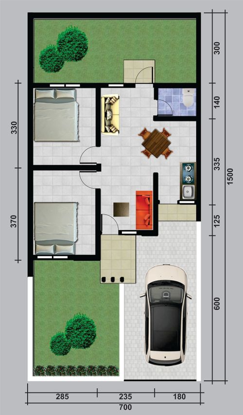 foto denah rumah tipe RS. 45/105 perumahan Sentraland Residence