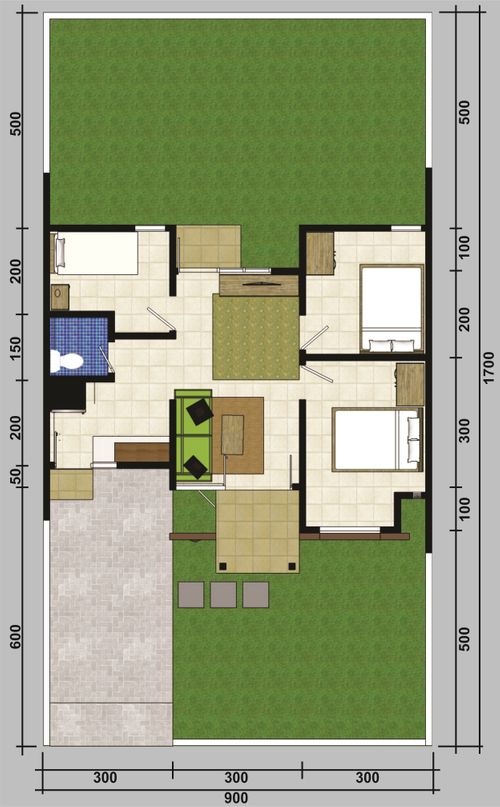 foto denah rumah tipe RS. 54/153 perumahan Sentraland Residence