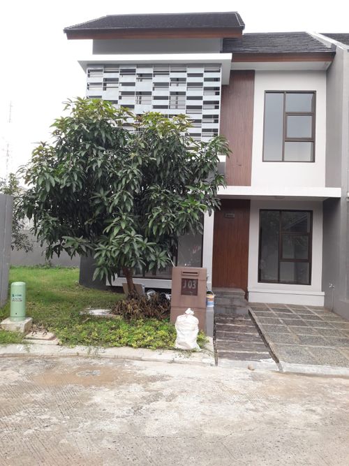 foto tampak rumah tipe TIARA perumahan CINERE DELTA RESIDENCE