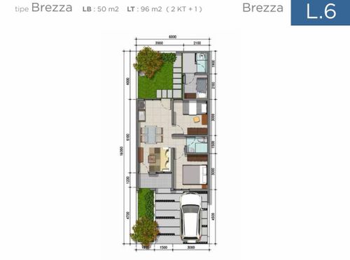 foto denah rumah tipe BREZZA perumahan CITRA ECOPOLIS RAYA - CLUSTER FRESCO - LITTLE GINZA BLK P 2