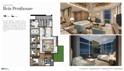 foto tampak rumah tipe Reiz Penthouse perumahan Apartemen The Reiz Condo Medan