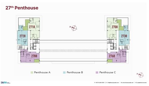 foto denah rumah tipe Reiz Penthouse perumahan Apartemen The Reiz Condo Medan
