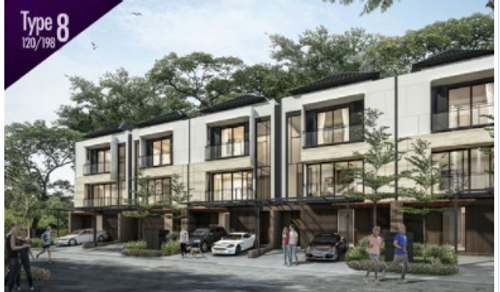 foto tampak rumah tipe 8 perumahan The Zora