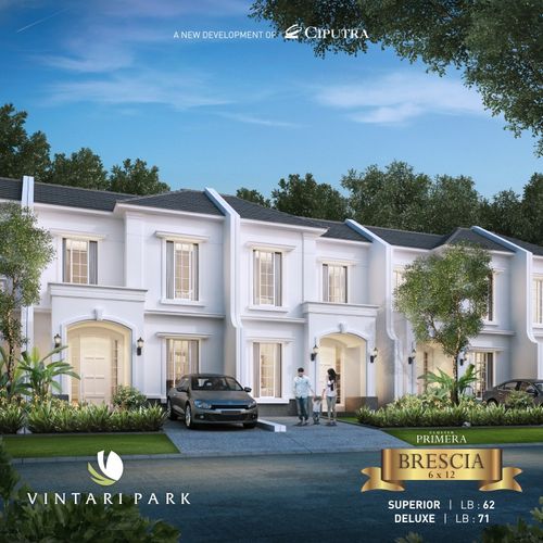 foto tampak rumah tipe BRESCIA DELUXE SUDUT perumahan CITRA GARDEN GOWA