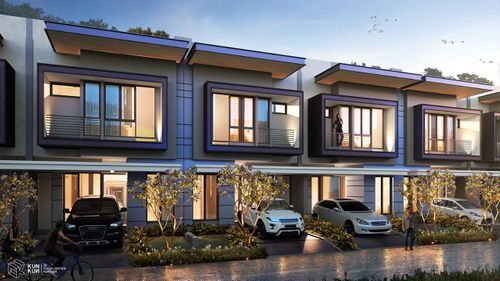 foto tampak rumah tipe Camelia 135 perumahan Kingspoint Private Residences