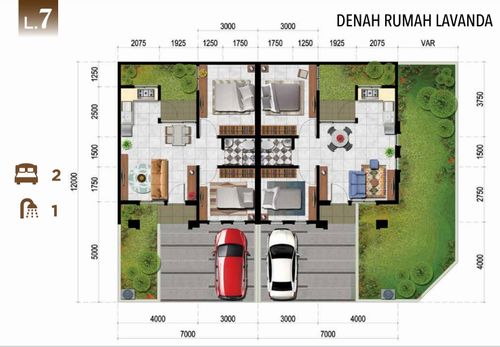 foto denah rumah tipe LAVANDA perumahan CITRA RAYA - CLUSTER LUGANO ZA & ZB