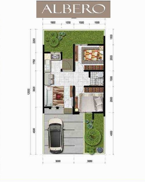 foto denah rumah tipe ALBERO perumahan CITRA RAYA - CLUSTER LUGANO ZA & ZB