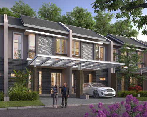 foto tampak rumah tipe ARYANA PLUS perumahan PURI SAFIRA REGENCY