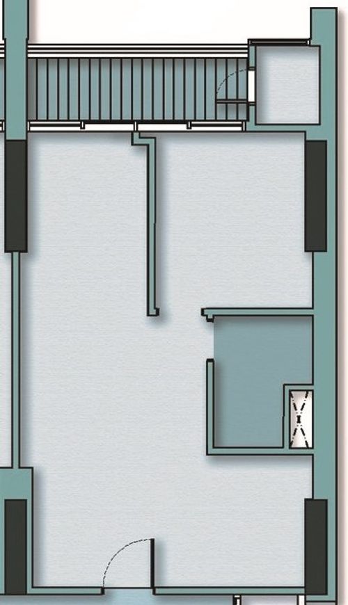 foto denah rumah tipe 2 BEDROOM BARE C perumahan THE VERTU APARTMENT, VIELOFT & SKY RESIDENCE