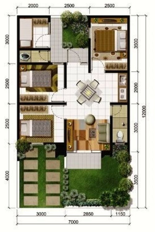 foto denah rumah tipe ARECA DELUXE perumahan CITRA GARDEN GOWA
