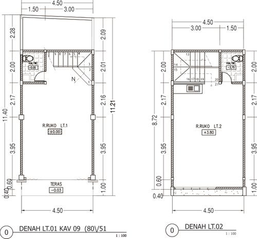 foto denah rumah tipe 80/51 perumahan ATRANI SQUARE