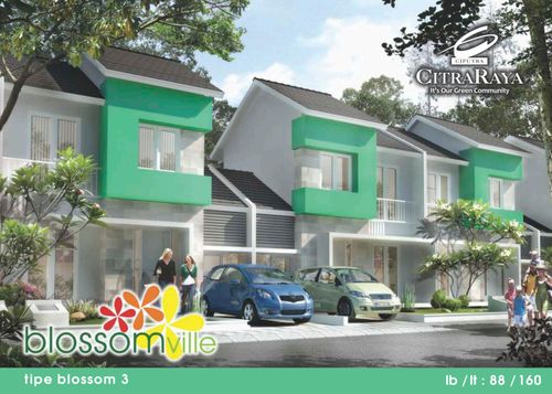 foto tampak rumah tipe BLOSSOME-3 perumahan CITRA RAYA - BLOSSOM VILLE