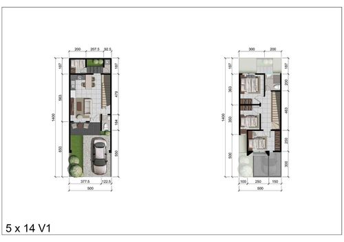 foto denah rumah tipe Jasmine C19 perumahan SPRINGVILLE RESIDENCE