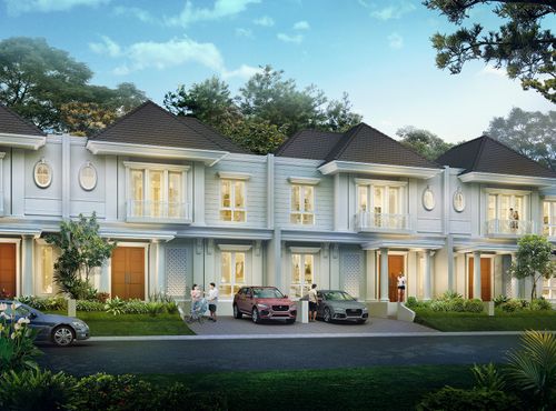 foto tampak rumah tipe LeReve Split perumahan CITRALAND BANDAR LAMPUNG