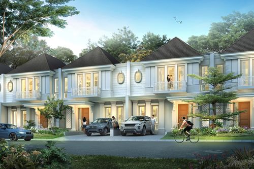 foto tampak rumah tipe Allariz Split perumahan CITRALAND BANDAR LAMPUNG