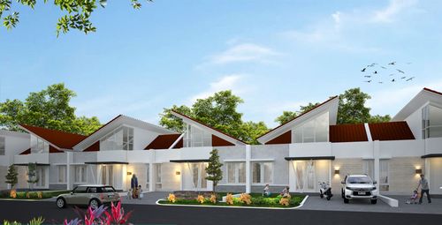 foto tampak rumah tipe Darlington perumahan NUSA INDAH RESIDENCE