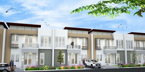 foto tampak rumah tipe YAQUINA perumahan NUSA INDAH RESIDENCE