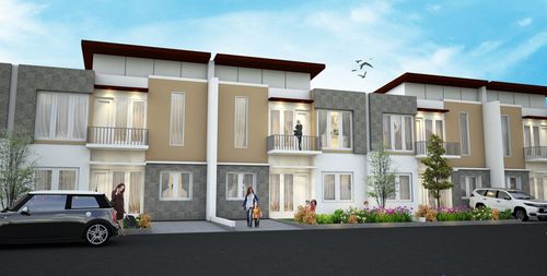 foto tampak rumah tipe GLENMORE perumahan NUSA INDAH RESIDENCE