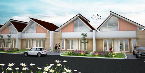 foto tampak rumah tipe DALBY perumahan NUSA INDAH RESIDENCE