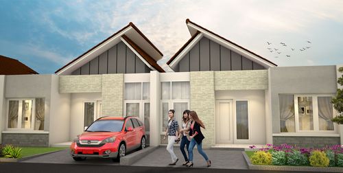 foto tampak rumah tipe ARDEN perumahan NUSA INDAH RESIDENCE