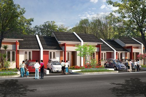 foto tampak rumah tipe WELLOW perumahan CITRA RAYA - CLUSTER GARDEN GROVE