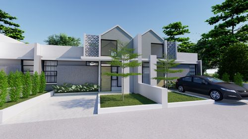 foto tampak rumah tipe cluster perumahan Permata Cimahi Cluster Permata