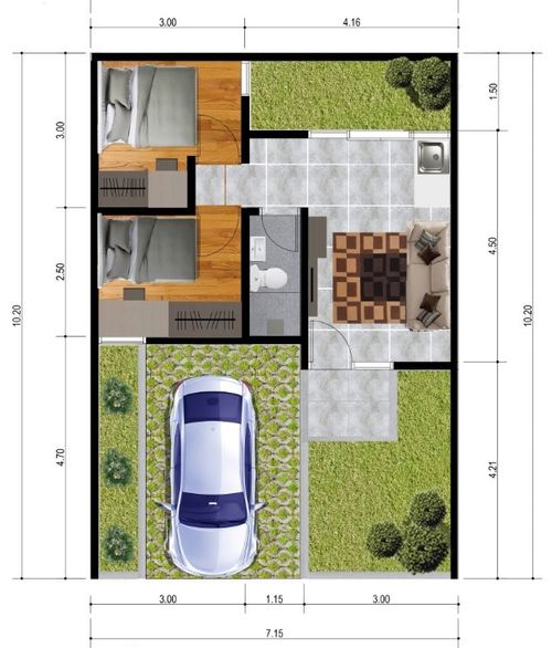 foto denah rumah tipe cluster perumahan Permata Cimahi Cluster Permata