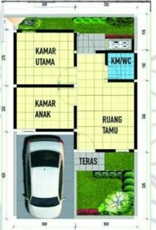 foto denah rumah tipe 30/60 perumahan KANAHAYA CITY
