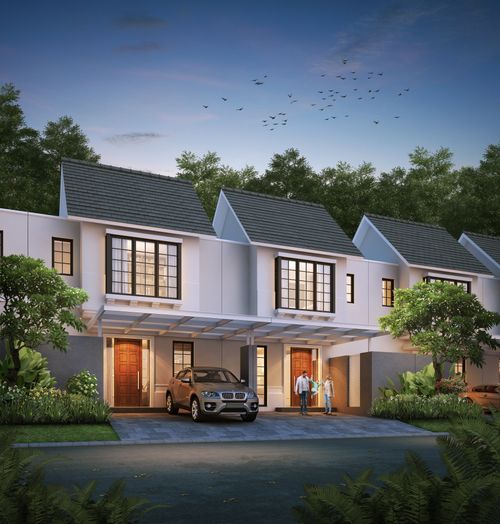 foto tampak rumah tipe Chrysant Std perumahan GRAND HARVEST