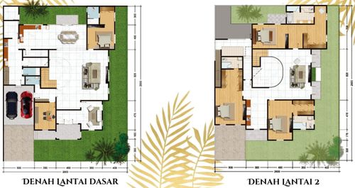 foto denah rumah tipe HAMPTON perumahan SOEDIRMAN PARK RESIDENCE