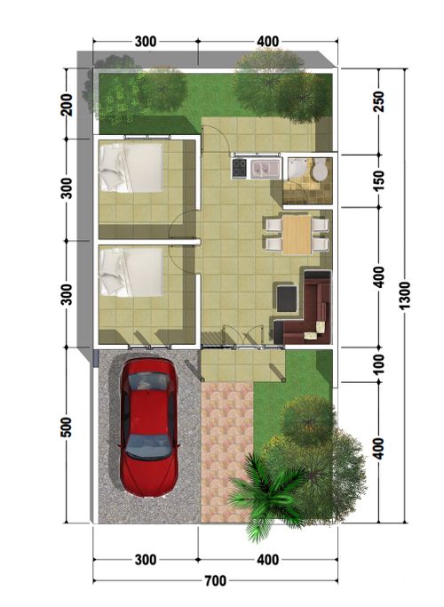 foto denah rumah tipe The Boulevard perumahan Citra Sari Regency