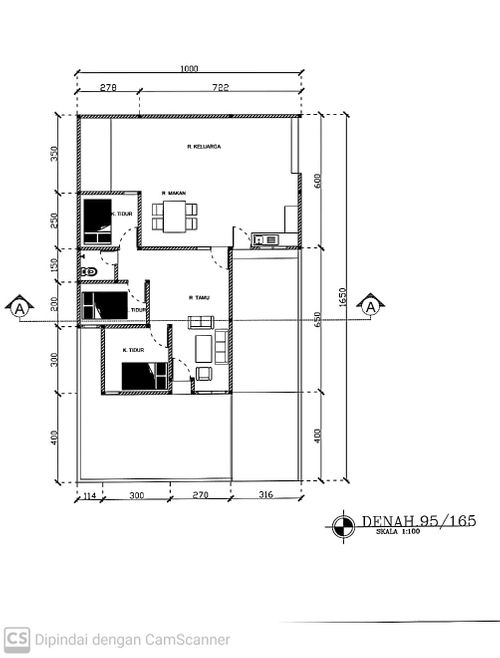 foto denah rumah tipe 95/165 perumahan PURI KELAPA GADING