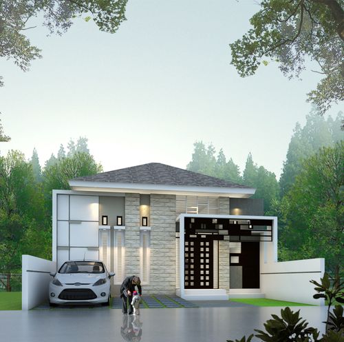 foto tampak rumah tipe Hocky perumahan Citra Sari Regency