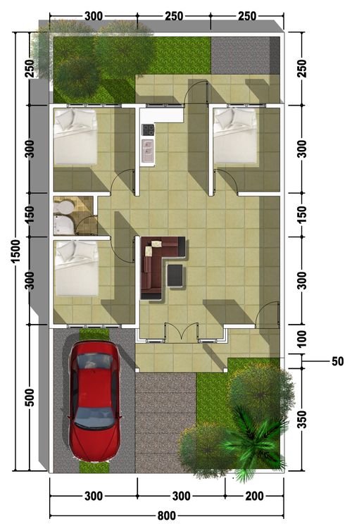 foto denah rumah tipe Hocky perumahan Citra Sari Regency