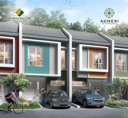 foto tampak rumah tipe L5 Hook Deluxe perumahan Cluster Agnesi
