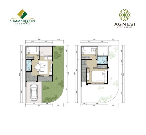 foto denah rumah tipe L5 Hook Deluxe perumahan Cluster Agnesi