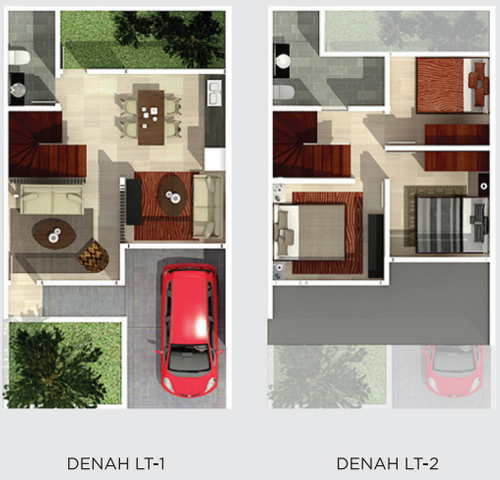 foto denah rumah tipe B perumahan LOTUS JASMINE