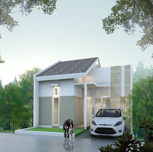 foto tampak rumah tipe Golf II perumahan Citra Sari Regency